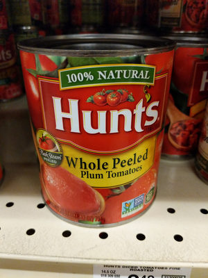 Hunt's Whole Peeled Plum Tomatoes, 28 oz, 28 OZ - 0027000380116