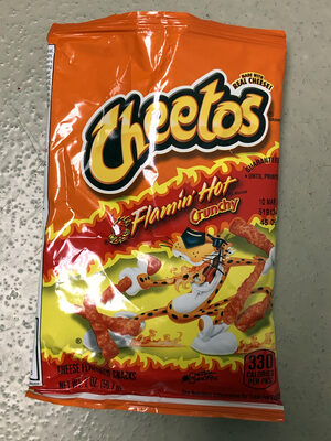 Cheetos Crunchy Flamin Hot Cheese Flavored Snacks 2 Ounce Plastic Bag - 0028400047913