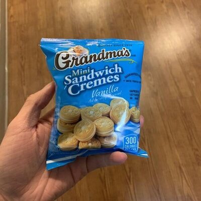 Grandma's Mini Sandwich Cremes Vanilla Cookies 2.12 Ounce Plastic Bag - 0028400079587