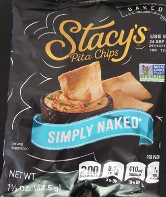 Stacey's Pita Chips - Simply Naked - 1.5 Oz - Case Of 24 - 0028400094481