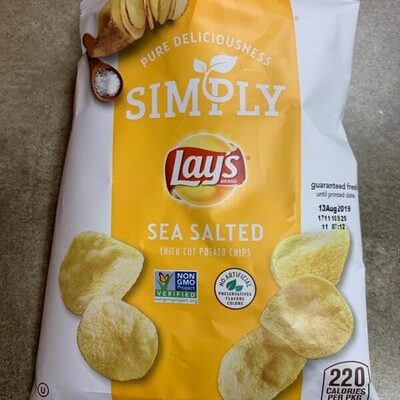 Sea salted thick cut potato chips - 0028400600101