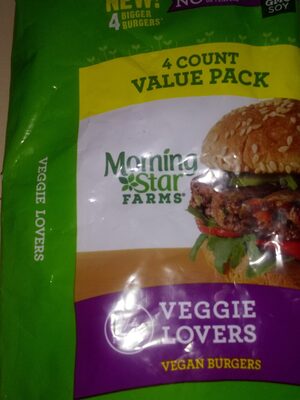 Morningstar Farms Veggie Burgers Veggie Lovers Vegan Burger 16oz - 0028989102270