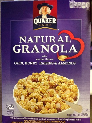 Quaker Simply Granola Oats/Honey/Raisins/Almond 28 Ounce Paper Box - 0030000067208