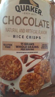 Quaker Chocolate Rice Crisps 3.52 Ounce Plastic Bag - 0030000169315
