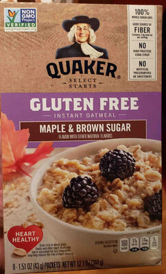 Gluten free maple & brown sugar instant oatmeal - 0030000317938