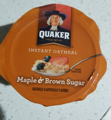 Quaker Instant Oatmeal Maple Brown Sugar 1.69 Ounce Plastic Cup - 0030000319581