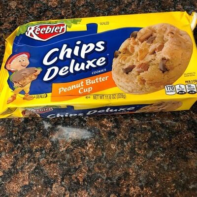 Keebler, chips deluxe cookies, peanuts butter cups, peanut - 0030100100300