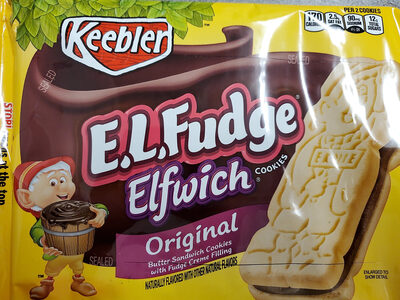 Keebler, e.l.fudge, elfwich butter sandwich cookies, original - 0030100112990