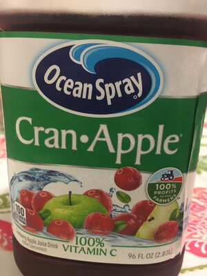 Cranberry apple juice drink from concentrate, cran-apple - 0031200201652