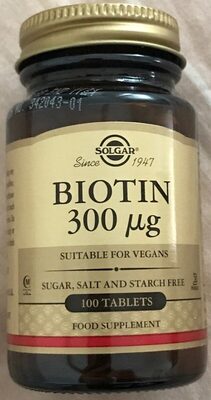 Solgar Biotin 300 mcg 100 Tablets - 0033984002807