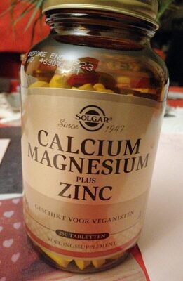 Solgar Calcium Magnesium Plus Zinc 250 Tablets - 0033984005211