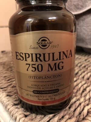 Spiruline 750MG - 100 Tablets - Solgar - 0033984026605