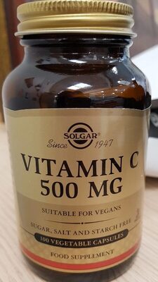 Solgar Vitamin C 500 mg 100 Vegetable Capsules - 0033984032606