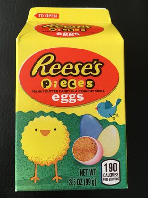 Peanut butter candy eggs in a crunchy shell - 0034000114511