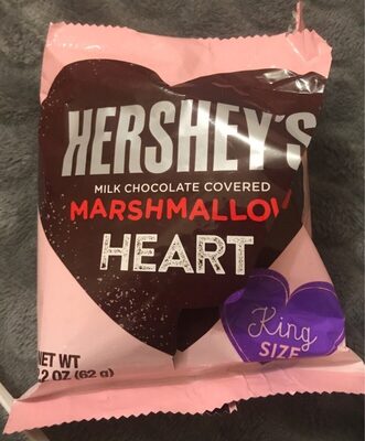 Milk chocolate covered marshmallow heart - 0034000238262