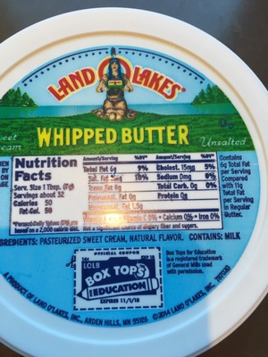 Land o'lakes, whipped butter - 0034500195003