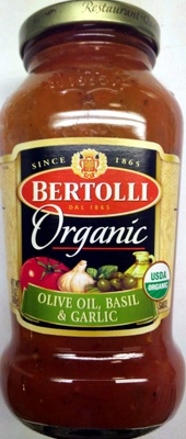 Organic olive oil, basil & garlic sauce, olive oil, basil & garlic - 0036200223024