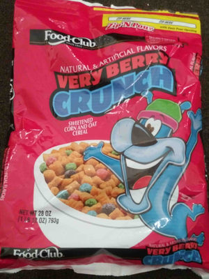 Very berry crunch sweetened corn and oat cereal, very berry crunch - 0036800399501