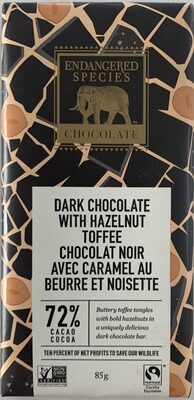 Chocolat noir avec caramel au beurre et noisette - 0037014100136