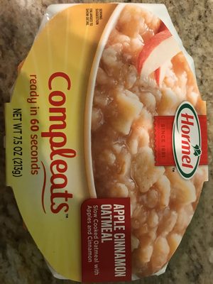 Hormel, compleats, apple cinnamon oatmeal - 0037600117609