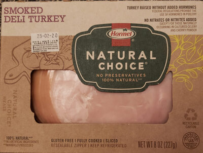 Hormel, natural choice, smoked deli turkey - 0037600132640