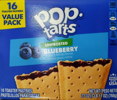 Unfrosted Blueberry Pop-Tarts - 0038000222023