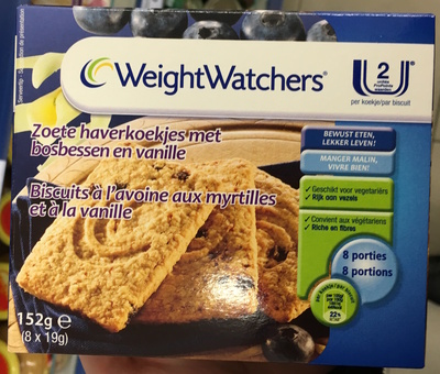 Biscuits à l'avoine aux myrtilles et à la vanille - 0039047153547