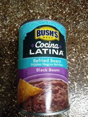 Bush's Best Cocina Latina Refried Black Beans - 0039400018940