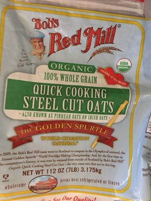 100% whole grain quick cooking steel cut oats - 0039978039606