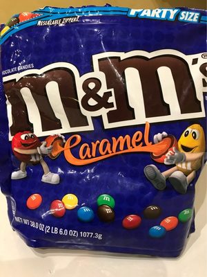 Sealed Caramel M&M'S Milk Chocolate Candies Party Size 38 Oz - 0040000518204