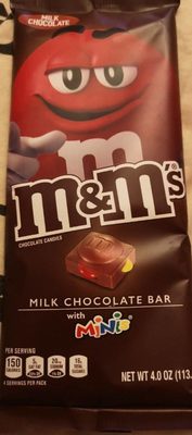 Mm's milk chocolate bar with minis - 0040000539551