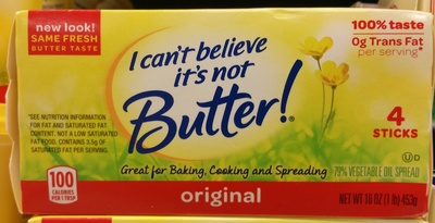 I can't believe it's not butter!, 79% vegetable oil spread, original - 0040600034166