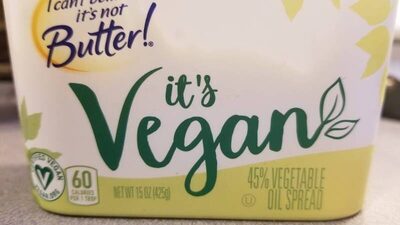 I can't believe it's not butter!, 45% vegetable oil spread, it's vegan - 0040600721394