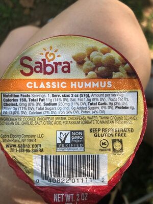 Sabra, classic hummus - 0040822011112