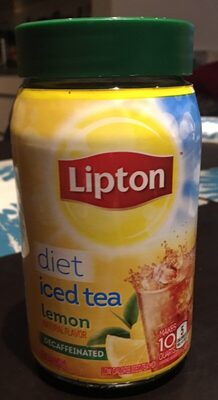 Lipton, decaffeinated diet iced tea, lemon natural flavor - 0041000008900