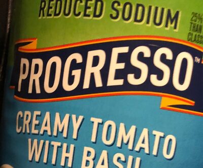 Progresso Reduced Sodium Creamy Tomato With Basil Soup - 0041196419429