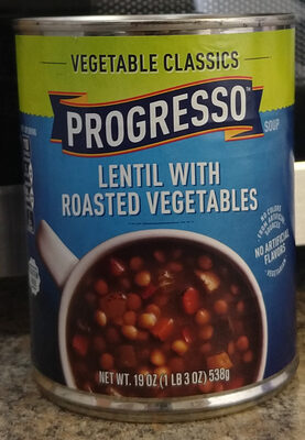 Progresso Vegetable Classics Lentil with Roasted Vegetables Soup - 0041196911817