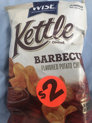 Barbecue flavored kettle cooked potato chips, barbecue - 0041262275690