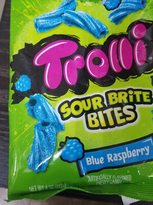 Trolli, sour brite bites chew candy, blue raspberry - 0041420580024