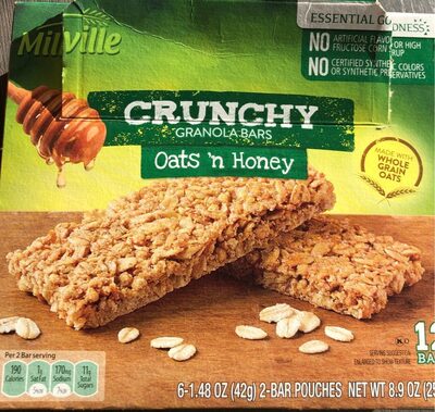 Oats 'n honey crunchy granola bars, oats 'n honey - 0041498138165