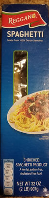 Reggano, enriches spaghetti product, spaghetti pasta - 0041498153199