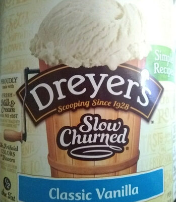 Edy's, slow churned, light ice cream, classic vanilla - 0041548001869