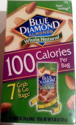 On-the-go whole natural almonds - 0041570053799