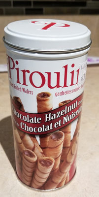 Creme De Pirouline Artisan Rolled Wafers Chocolate Hazelnut - 0042456058044