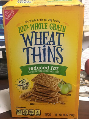 Nabisco wheat thins crackers reduced fat1x8.5 oz - 0044000030391