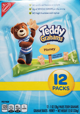 Graham snacks, honey - 0044000040987