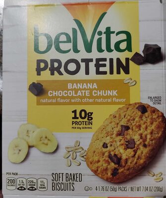Banana chocolate chunk protein soft baked biscuits - 0044000058531