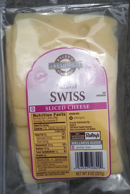 Natural Swiss Sliced Cheese - 0046567508290