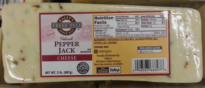Pepper jack monterey jack cheese with jalapeno peppers, pepper jack - 0046567688978