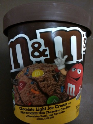 M&m's, light ice cream, chocolate - 0047677386518